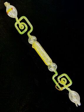 Vintage 1950s Complicated Lab Glass Double Tubes with Twisting Pipettes Bulbs